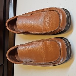 DEER STAGS SHOES SUPRO SOCK 9.5 MENS BROWN SLIP-ONS FLATS HABAND